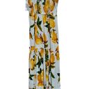 Blue Island S  Maxi Women’s Lemon Smocked Sleeveless Tropical Floral Summer Sundress Dress Photo 0