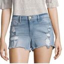 Frame  Le Cutoff Distressed Light Wash Sandblasted Jean Shorts Women's 25 TAFFS Photo 0