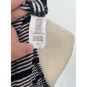 The Comfy  USA Boxy T-Shirt Sz S Black White Striped Long Sleeve Side Slit Lagenlook Photo 6