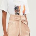 Topshop  Utility Paperbag Shorts in Nude Beige Photo 1