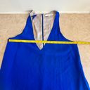 Lavender Brown  Cobalt Blue Sleeveless Mini A Line Womens Size S Silk Pockets Photo 10