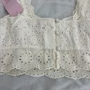 Miss Selfridge  white eyelet crop top Photo 5