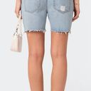 Edikted Tomboy Low Rise Denim Shorts Photo 5