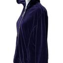 Ralph Lauren Lauren  Purple Velvet Long Sleeve Zip Front Hoodie Size Large Photo 3