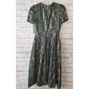 Kensie  Womens Size 2 Green Embroidered Lace Fit & Flare Midi Dress Photo 2