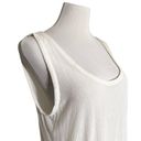 The Row  Soft Slouchy Relaxed Semi Sheer Low Scoop Tank Top Back Seam White M / L Photo 4