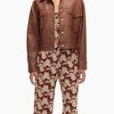 Wilfred  Free Gaze Vegan Leather Jacket Epicurean Brown Size Large Aritzia NEW Photo 2