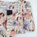 FashioNova  Crop Top Blouse Floral Print Puff Sleeve  Size Large New Photo 8