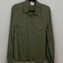 Harper  Womens Large Button Up Utilty Shirt Green Long Sleeve Western Super Soft Photo 0