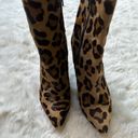 Stuart Weitzman Leopard Cheetah Print Wedge Ankle Pointed Toe Boots Women's 7M Photo 2