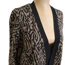 Nordstrom 89th & Madison Black Patterned Open Front Cardigan size Medium Photo 2