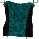 Tripp NYC  teal lace corset bustier crop top y2k Photo 4