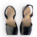 Kenneth Cole  Reaction Fine Glass black faux leather sling back lug sole wedge he Photo 5