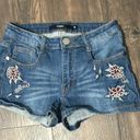 Harper  Embroidered Denim Shorts Photo 0