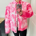 Love Shack Fancy  Women's Adelade Jacket Hibiscus Pink Hand Dye Size Medium Photo 0