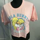 Looney Tunes  Cropped Pink T Shirt Lola Bunny Short Sleeve Large L Photo 2