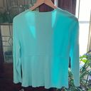 Krass&co Vintage NY& Cardigan Turquoise One Button Long Sleeves Women 90s/Y2K Photo 9