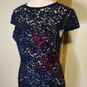 Betsey Johnson  navy blue lace cocktail midi dress size 2 Photo 3