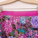 Bill Blass Vintage  Silk Floral Scarf Magenta Purple Flower Printed Photo 5