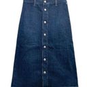 AG Adriano Goldschmied ALEXA CHUNG for AG A-line Button Front MIDI Denim Skirt Size 27 Photo 5