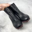 Sam Edelman Circus Kensley Toothed Platform Block Heel Ankle Boots Leather Black Photo 6