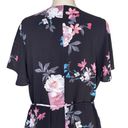 City Chic  Precious Floral Print Black Dress Women’s Plus Size 18 Zip Neckline Photo 6