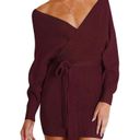 NEW Batwing Sleeve Wrap Knit Backless Pullover Sweater Dress L NO BELT Size L Photo 3