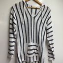 Elan  STRIPED  PULLOVER HOODIE women’s coastal size small 100% cotton Photo 7