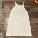 ZARA White Linen Blend High Neck Mini Dress Size Small Photo 7