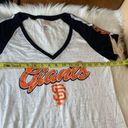 Genuine Merchandise  Campus Lifestyle San Francisco Giants Burnout V Neck Top Siz Photo 3