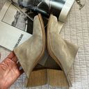 Anthropologie Jeffrey Campbell Favela-2 leather suede stacked heel pointed toe mules 9.5 Photo 5