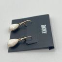 DKNY  Pave & Tear-Shape Stone Drop Earrings in Gold/White MSRP $32 NWT Photo 3