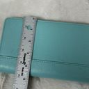 Anne Klein  Wallet Women NWT Blue Metallic Inside Zip Around Wristlet Photo 8