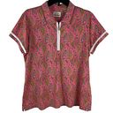 EP Pro  Tour Women’s PGA Pink Paisley Half Zip Golf Shirt Size Extra Large Photo 0