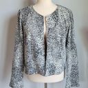 Anthropologie  New Dolan Eva Black White Textured Knit Jacket Blazer Size Large Photo 14