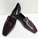 PARKE Marion  Shoes Womens Size 6.5US Python Snakeskin Loafers Purple Black Photo 5