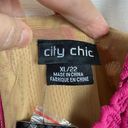 City Chic  Shocking Pink So Fancy Crochet Lace Dress Sz.XL(22) NWT Photo 5