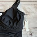 Anne cole  Women's Twist Front Underwire Tankini Swim Top Black Size 20W NWT Photo 4