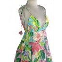 Rococo  SAND Lora Short Dress in Multi Hibiscus Small New Womens Mini Flare Photo 4