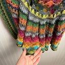 Double Zero  rainbow sweater cardigan ruffle hi-low size small Photo 6