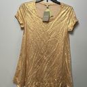 Bordeaux NWT  by‎ Anthropologie Peach Sparkle Tee Photo 0