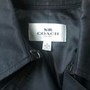 Coach  Short Double Breasted Trench Coat Sz. M Black Pockets Flawed Belt MIA Photo 4