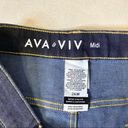 Ava & Viv  MIDI Jean Shorts Stretchy Dark Blue Plus Size 26 Photo 6