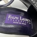 Ralph Lauren Collection Purple Label Leather Slingback Heels Size 10 Black Photo 2