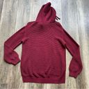 Harper  Lane Stitch Fix Knit Hoodie Sweater Burgundy Red Size Medium Photo 8