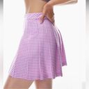 Aritzia  Sunday Best Mini Skirt Women Size 4 High Waist Plaid
Pleated Pink White Photo 2