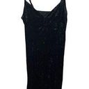 Kendall + Kylie  Black Crushed Velvet Mini Dress S Sleeveless Bodycon Photo 0