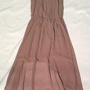 Doe & Rae  Brown Classy Halter Pleated Cut Out High Low Sleeveless Dress Medium Photo 0