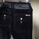 Bubblegum Vintage Y2K  black velour flared pocket jeans low rise sz 24 Photo 6