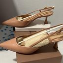 Gianvito Rossi Ascent 85 Leather Slingback Pump In Peach Leather casual formal Photo 3